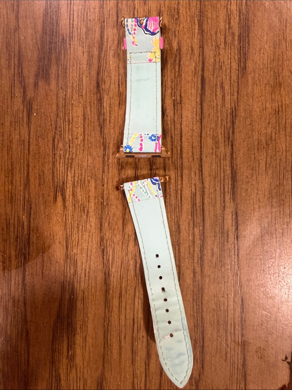 Lilly Pulitzer Pink Multicolor Floral Watch Band with Gold Adapter - Picture 6 of 8